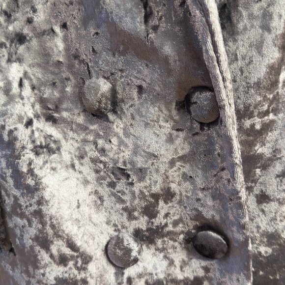 Stunning TOPSHOP Crushed Velvet Silver Fitted Blazer – Size US 4 (NWT) - Picture 7 of 9